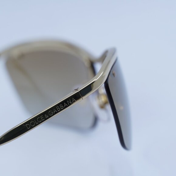 🕶️ New Dolce & Gabbana DG2307 02/6E Sunglasses - Gold Frame, Brown Lenses - Picture 4 of 9